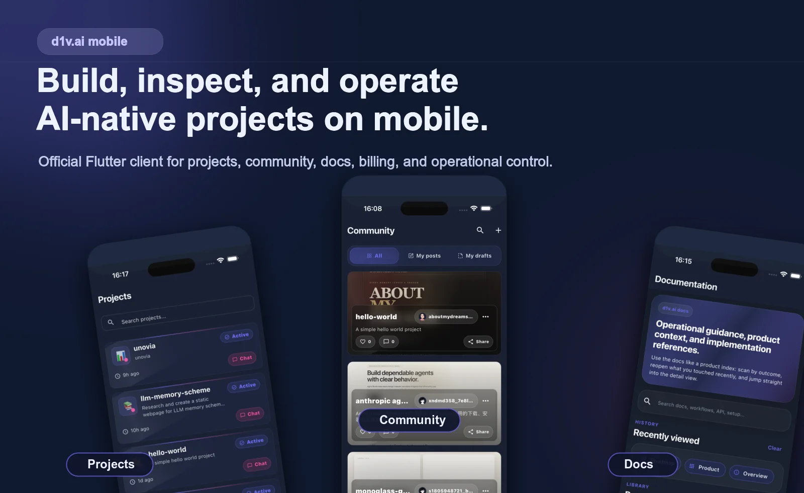 d1v.ai App workspace